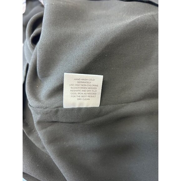 Pink Republic Womens L Printed Sleeveless Slip Dress Blue Black Patterned V-Neck - Picture 7 of 9